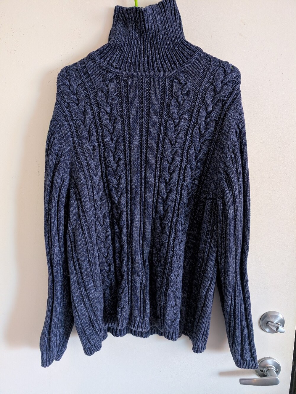 Cabela's Navy Cable Knit Turtleneck Sweater